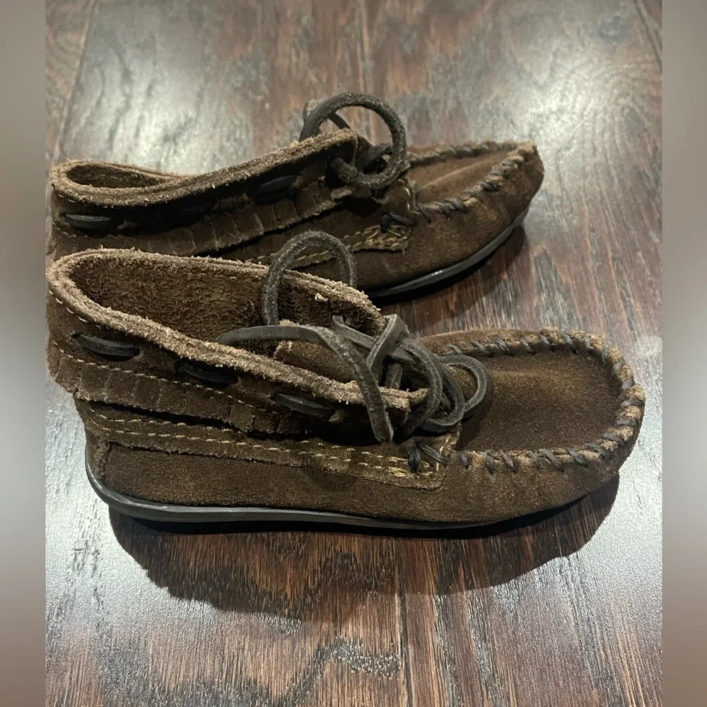 Minnetonka Toddlers’ Boot Moccasins Brown Size 7